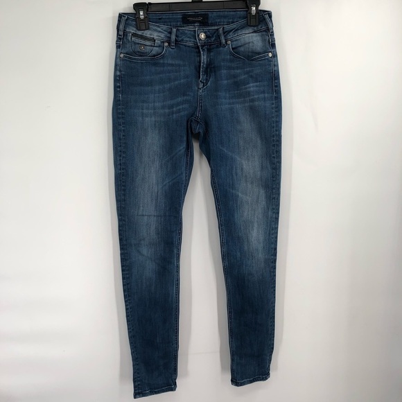 SCOTCH & SODA Maison Scotch Jeans La Bohemienne Mid Rise Skinny 28 Stretch Denim - Picture 2 of 8